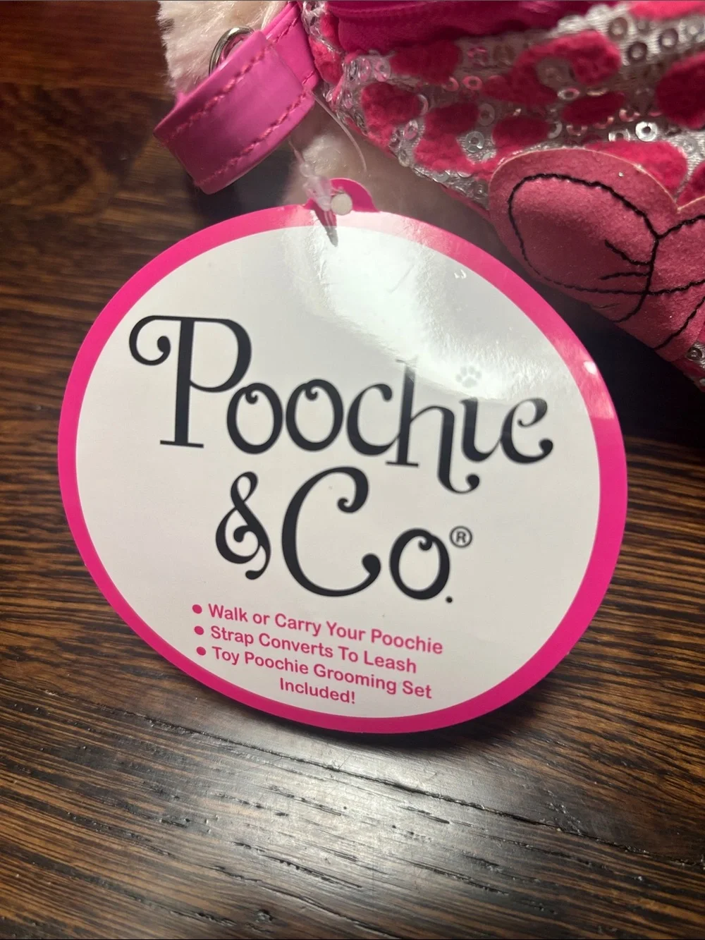 New Poochie & Co Plush Dog Crossbody Bag